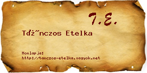 Tánczos Etelka névjegykártya